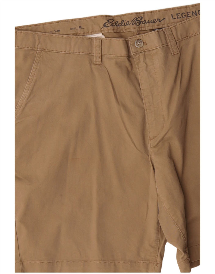 Eddie Bauer Mens Slim Chino Shorts W44 2XL Beige Cotton