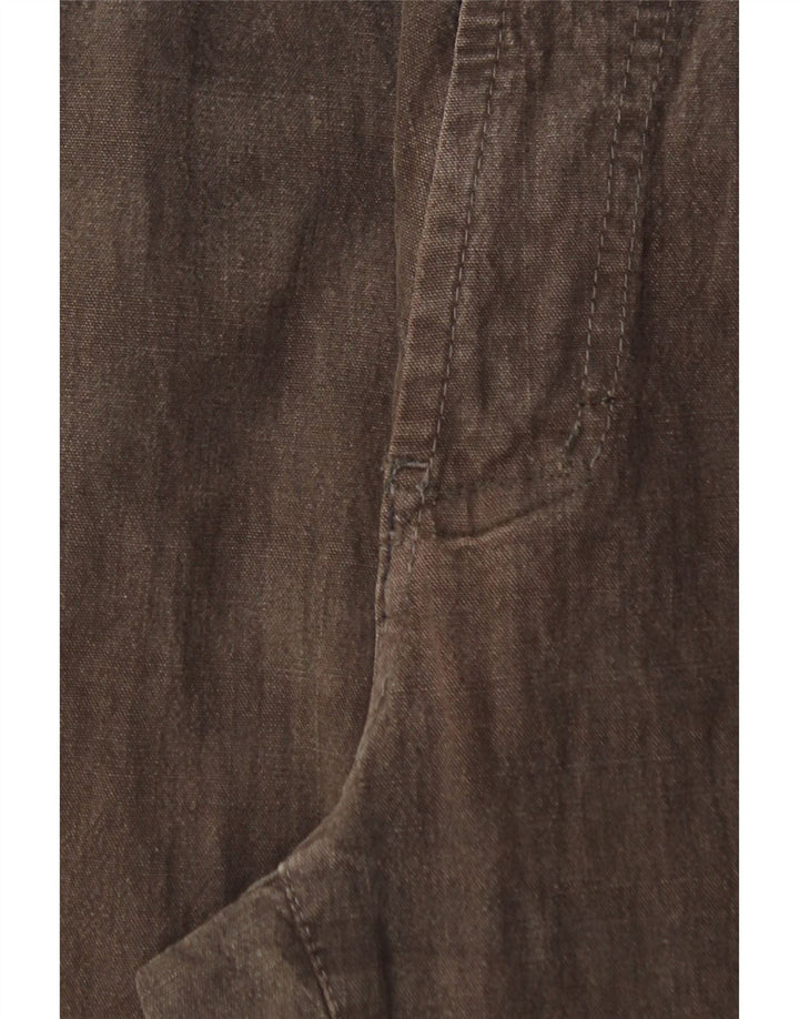 TRUSSARDI Mens Straight Casual Trousers IT 50 Large W34 L29 Brown