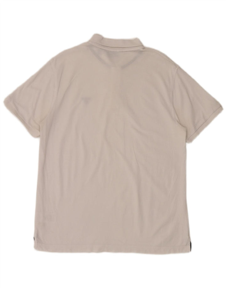 Gant Mens Polo Shirt Large White Cotton