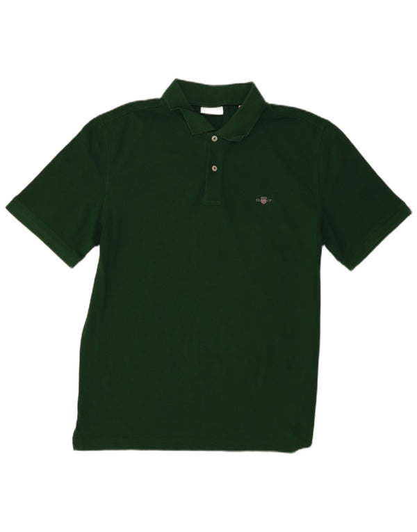 Gant Mens Polo Shirt Large Green Cotton