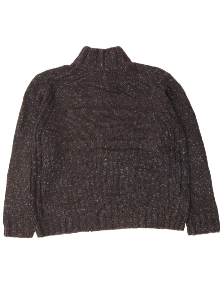 MARKS & SPENCER Mens Blue Harbour Zip Neck Jumper Sweater Large Navy Blue