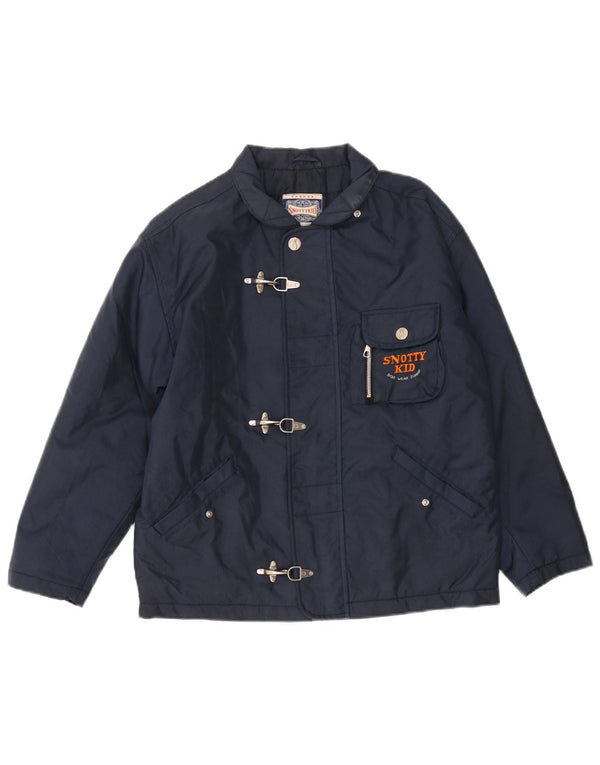 Vintage Boys Windbreaker Coat 11-12 Years Navy Blue Polyamide
