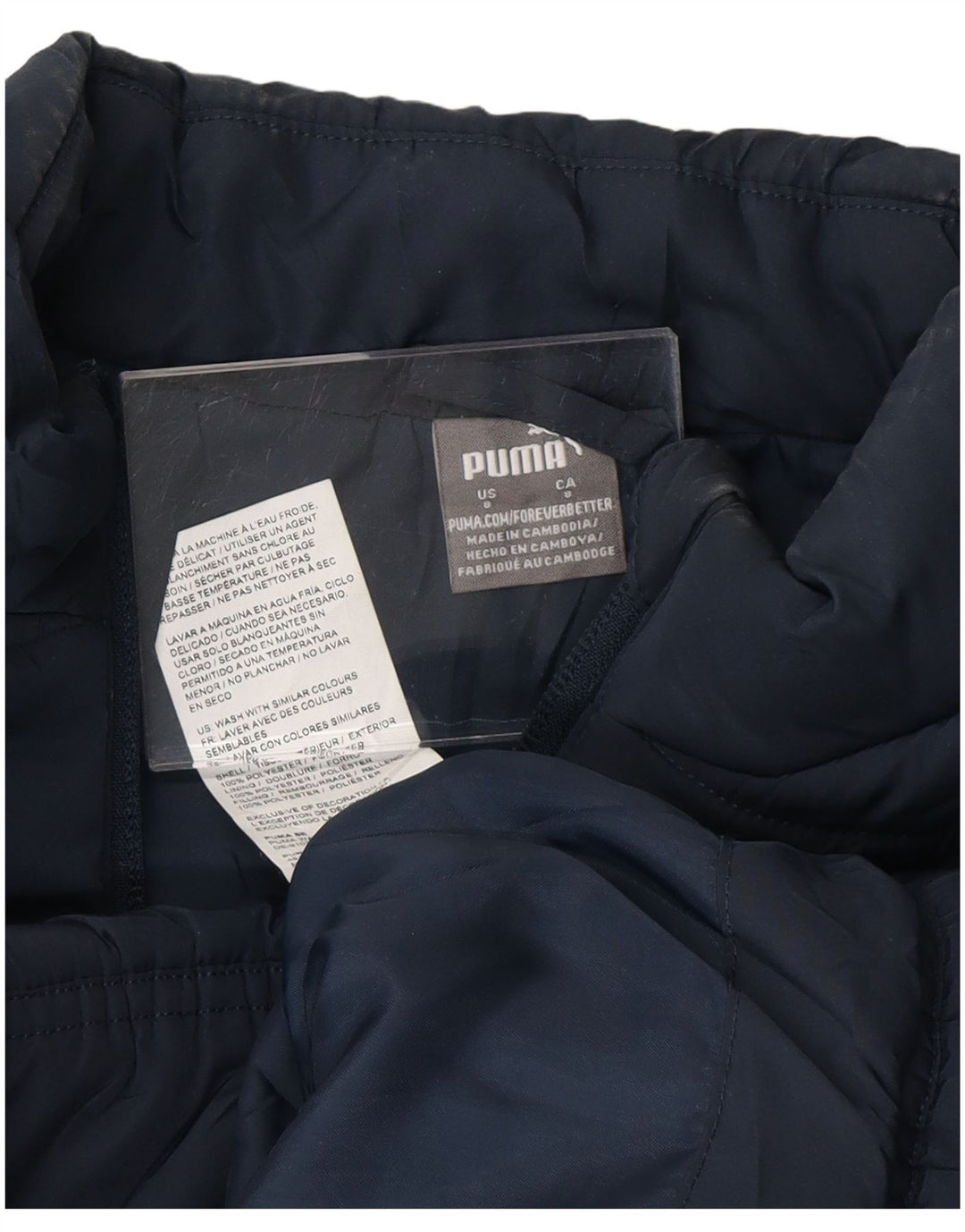 Puma Boys Padded Gilet 7-8 Years Navy Blue Colourblock Polyester