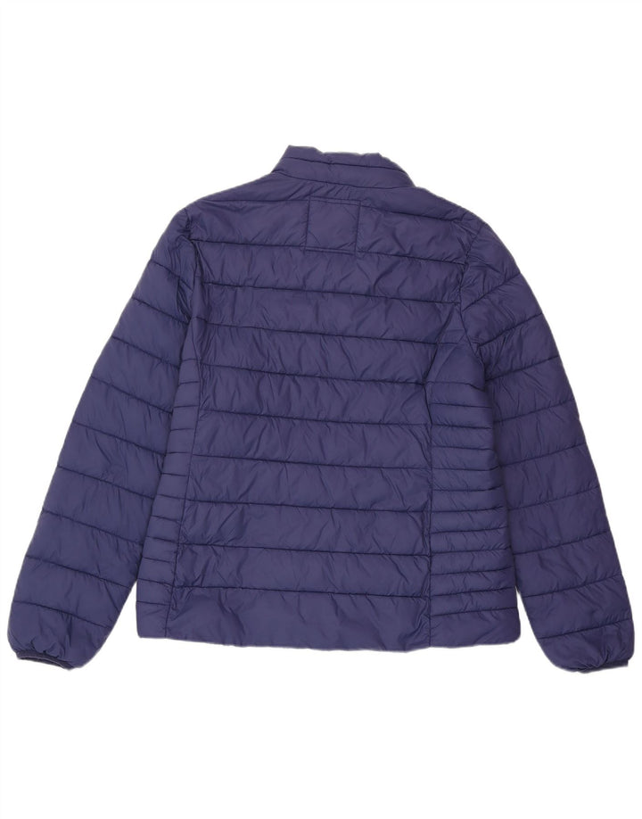 CREW CLOTHING Womens Padded Jacket UK 14 Large Navy Blue Nylon