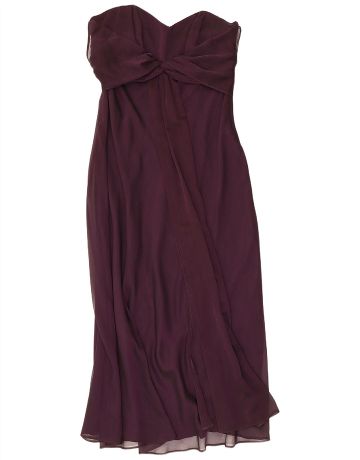 DEBUT Womens Maxi Strapless Dress UK 18 XL Purple Polyester