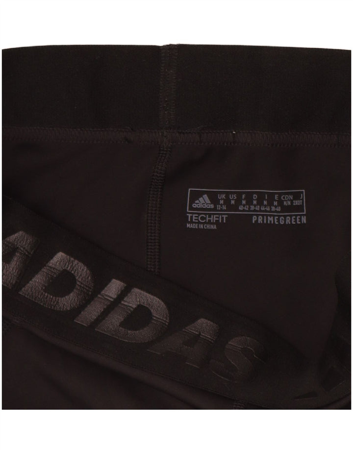 Adidas Womens Graphic Leggings UK 12/14 Medium  Black Polyester