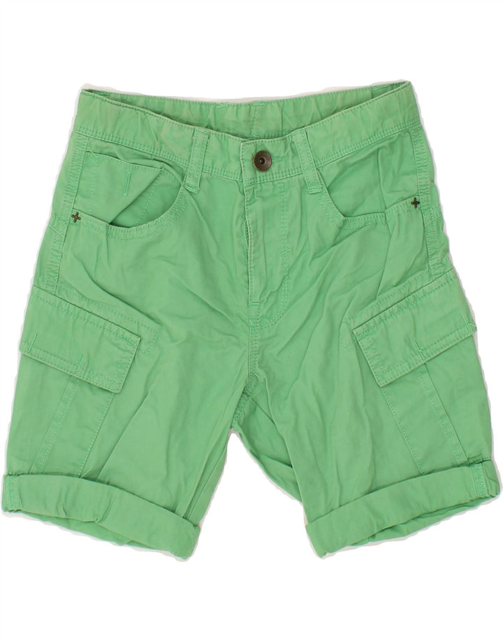 BENETTON Boys Cargo Shorts 7-8 Years Medium W26 Green Cotton Vintage Benetton and Second-Hand Benetton from Messina Hembry 