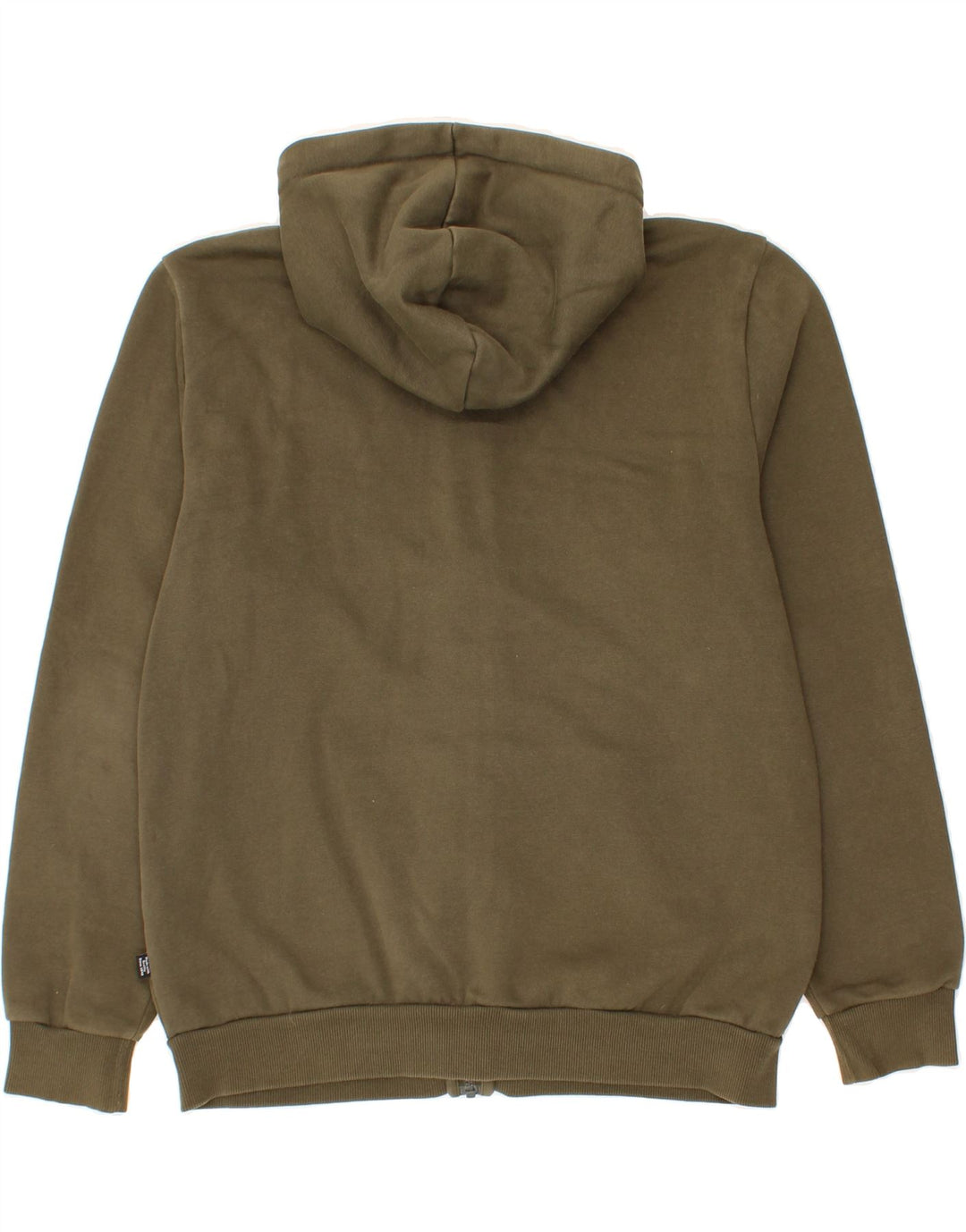 PUMA Mens Graphic Zip Hoodie Sweater Medium Khaki Cotton Vintage Puma and Second-Hand Puma from Messina Hembry 