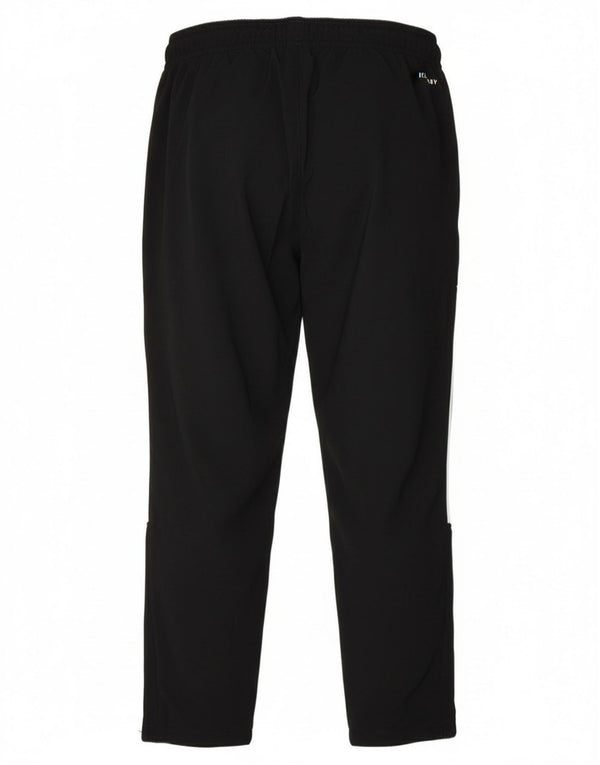 Adidas Boys Tracksuit Trousers Joggers 9-10 Years Black Polyester Sports