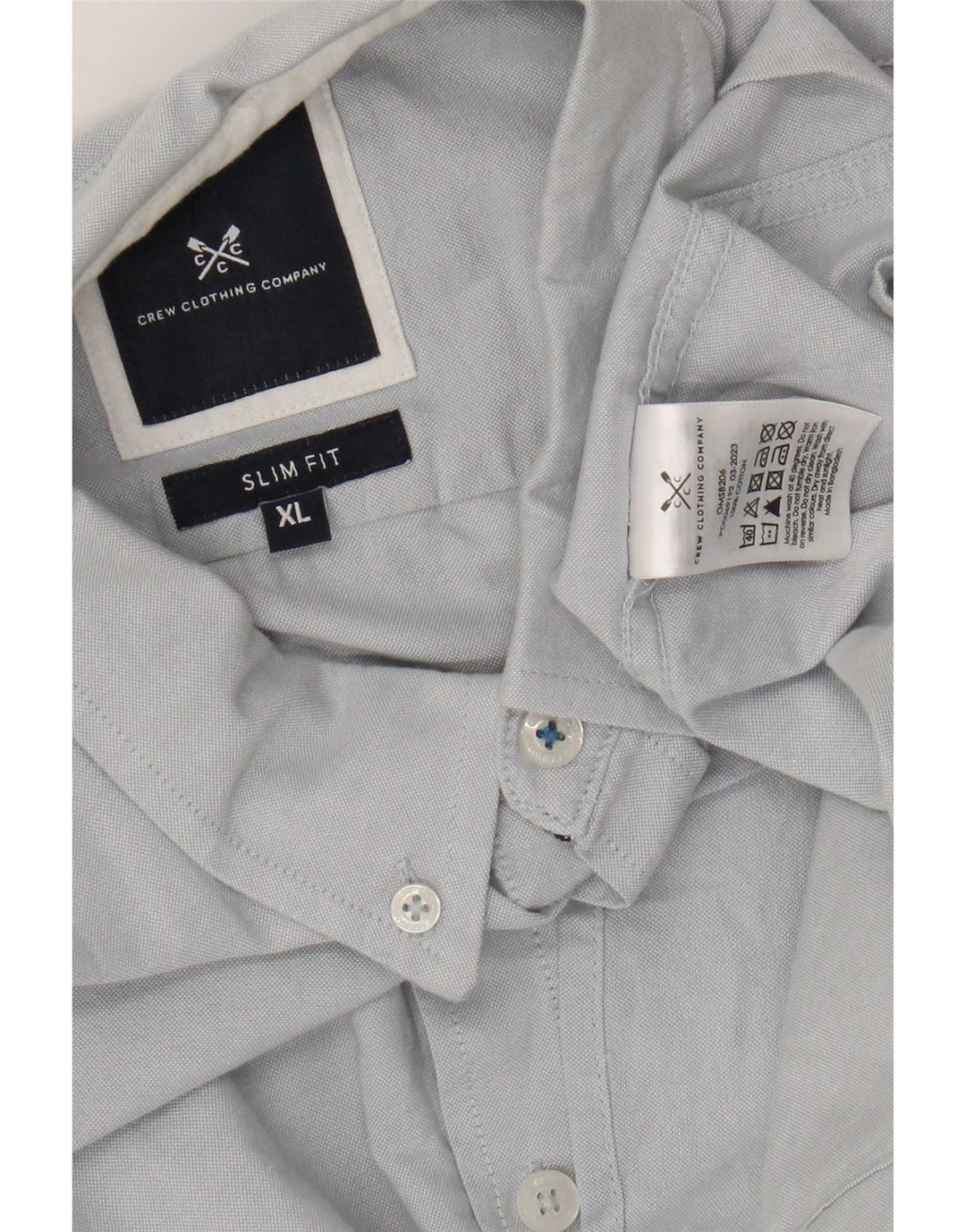Crew Clothing Mens Slim Fit Shirt Medium Blue Cotton
