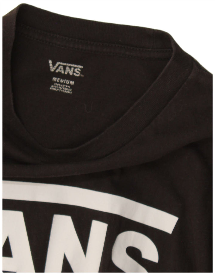 Vans Mens Graphic Top Long Sleeve Medium Black Cotton