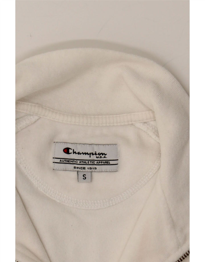 CHAMPION Womens Tracksuit Top Jacket UK 10 Small White Cotton Vintage Champion and Second-Hand Champion from Messina Hembry 