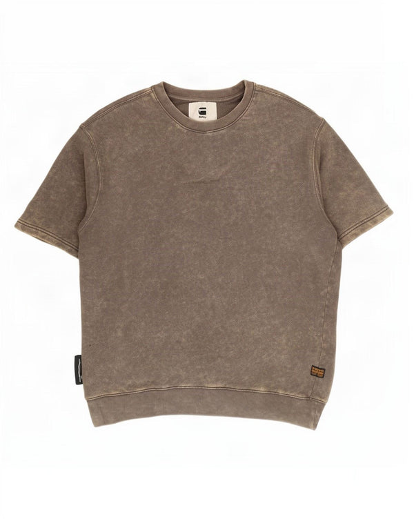 G-Star Mens T-Shirt Top Large Grey Cotton
