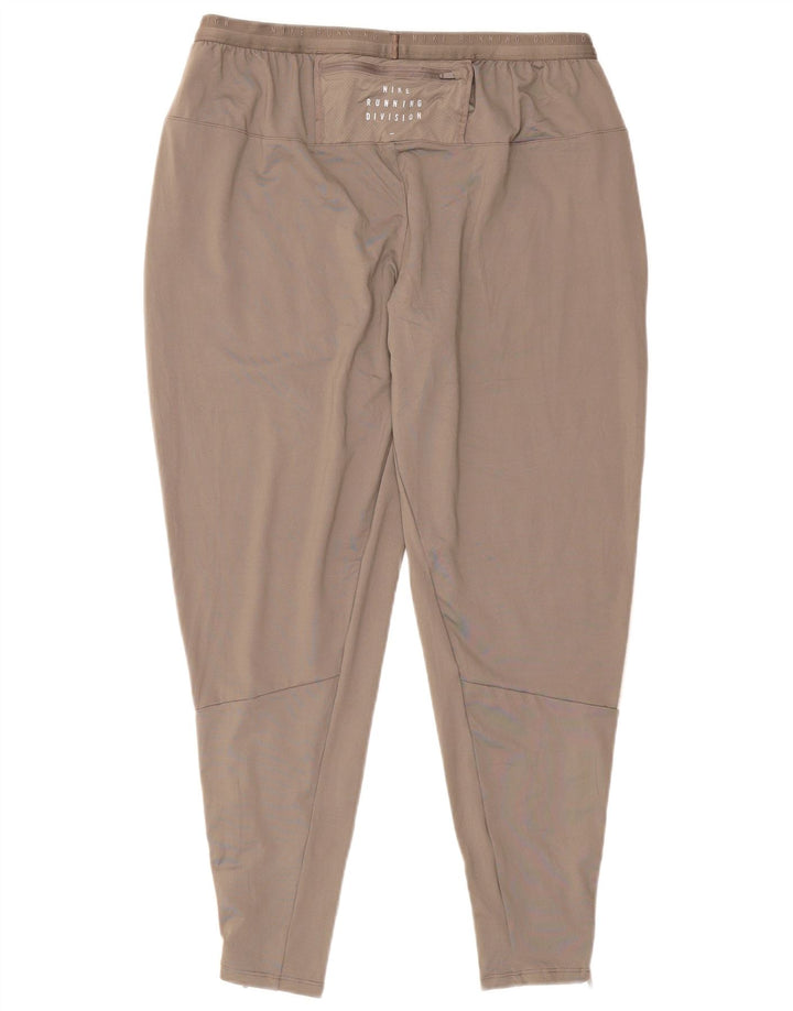 Nike Mens Therma-Fit Tracksuit Trousers Large Grey Flecked Polyester