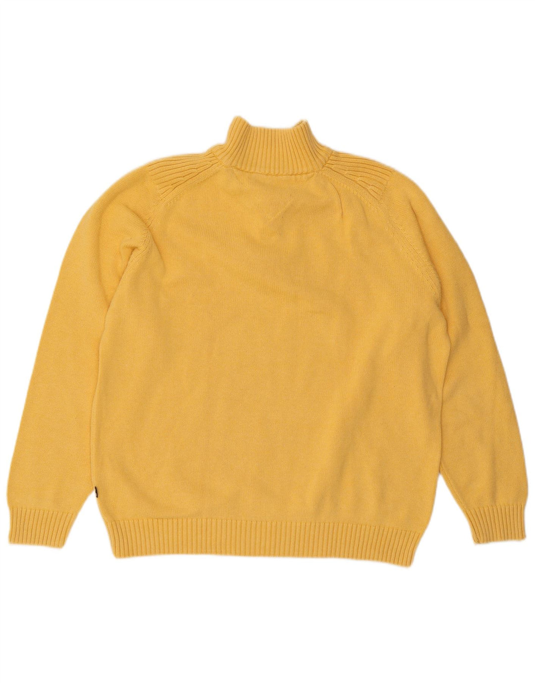 DANIEL HECHTER Mens Paris Zip Neck Jumper Sweater IT 52 Large Yellow