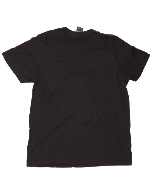 Adidas Mens Graphic T-Shirt Top Medium Black Cotton
