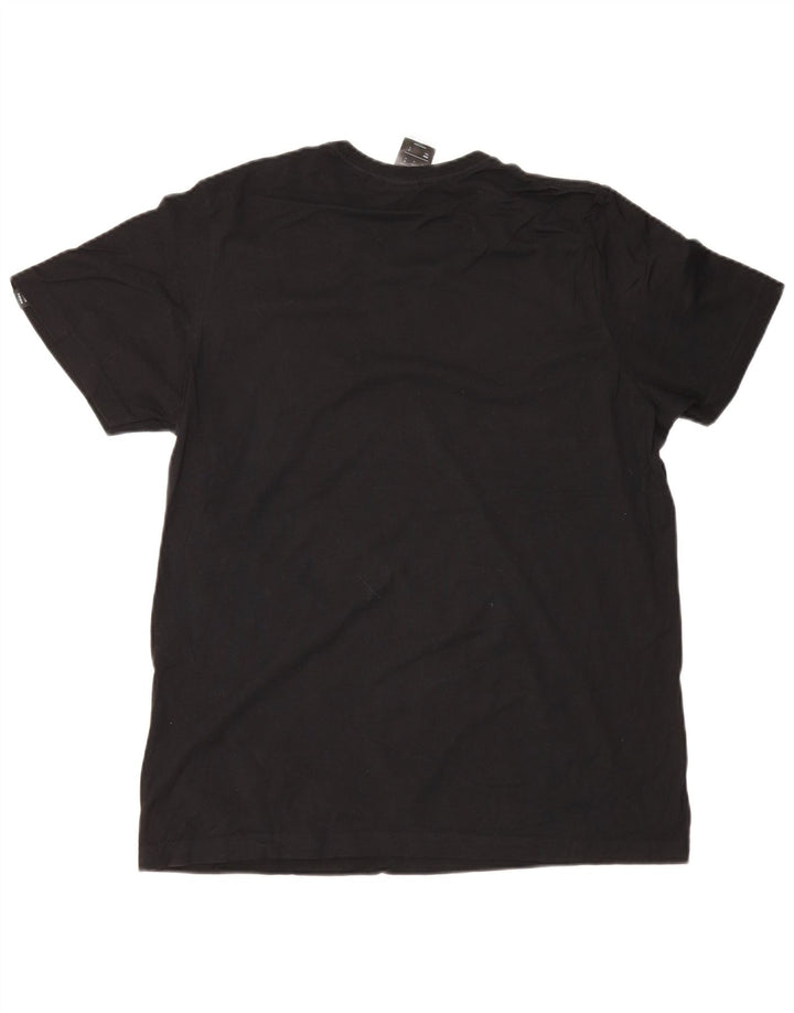 Adidas Mens Graphic T-Shirt Top Medium Black Cotton