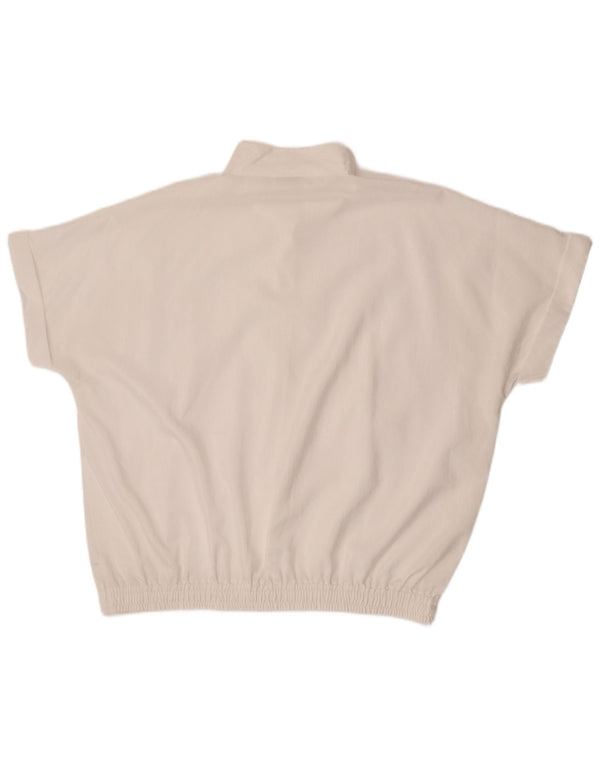 Lady Joy Womens Oversized Short Sleeve Shirt Blouse EU 44 XL White