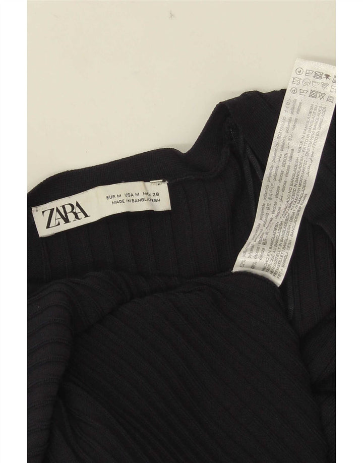 Zara Womens Maxi Dress UK 12 Medium Navy Blue Polyamide