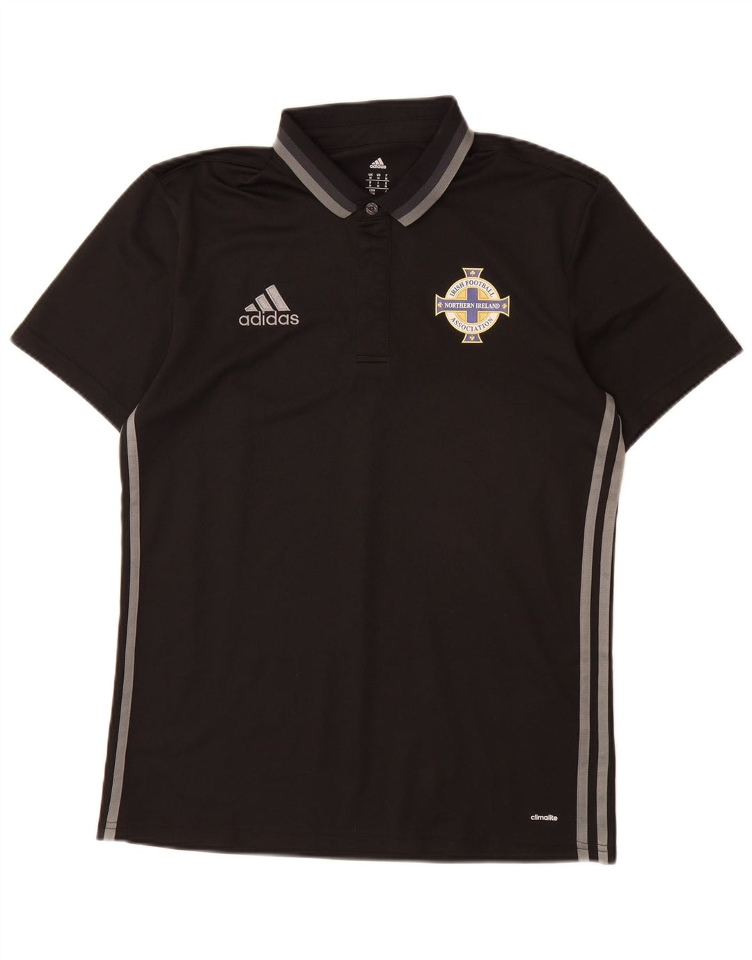Adidas Mens Northern Ireland Schools Polo Shirt Medium Black Polyester
