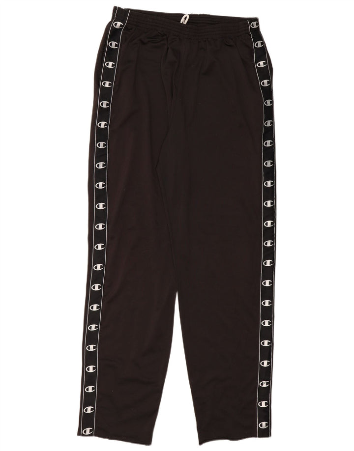 CHAMPION Mens Graphic Tracksuit Trousers XL Black