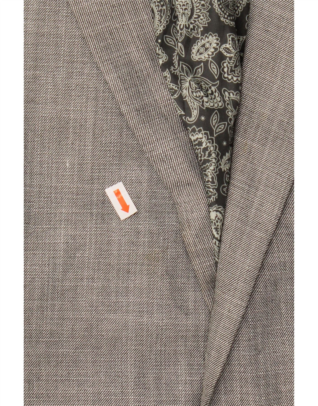 Chaps Mens 2 Button Blazer Jacket UK 40 Large Grey Chevron Polyester