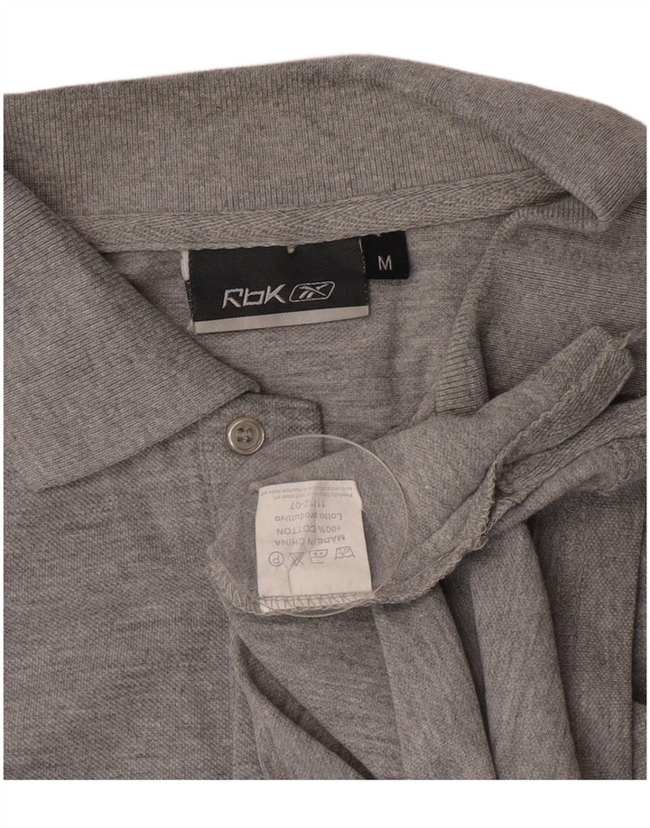 Reebok Mens Polo Shirt Medium Grey Cotton