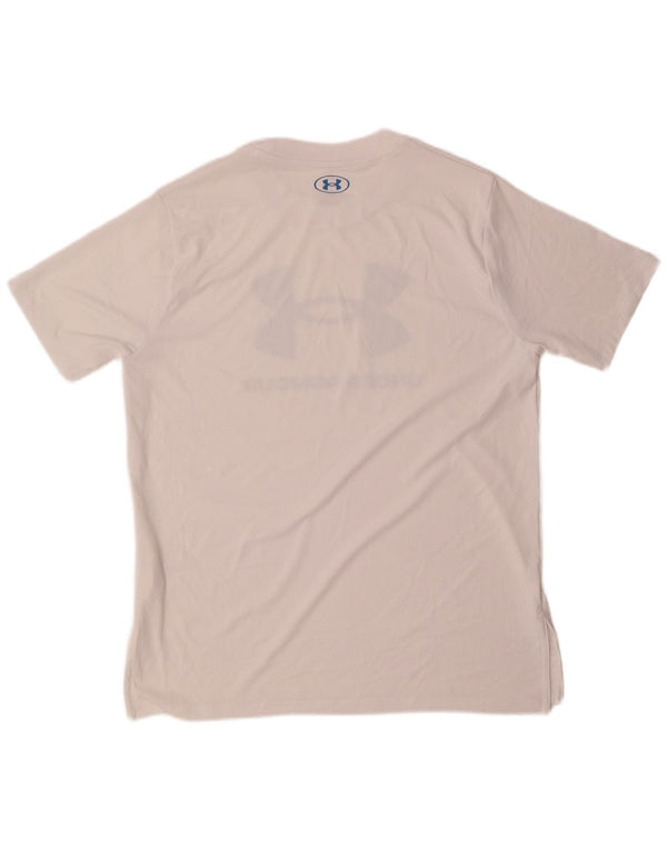 Under Armour Mens Graphic T-Shirt Top Medium White Polyester