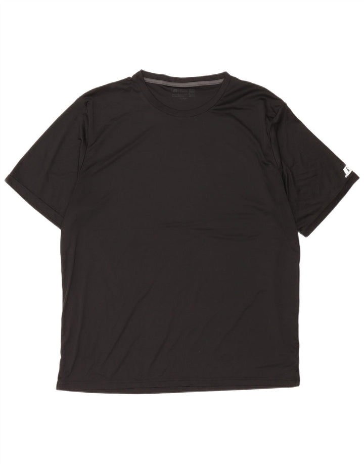Russell Athletic Mens T-Shirt Top 3XL Black Polyester