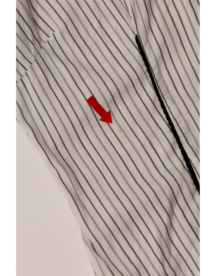 Dolce & Gabbana Womens Shirt IT 42 Medium White Pinstripe