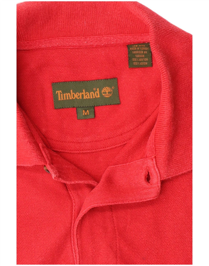 Timberland Mens Polo Shirt Medium Red Cotton
