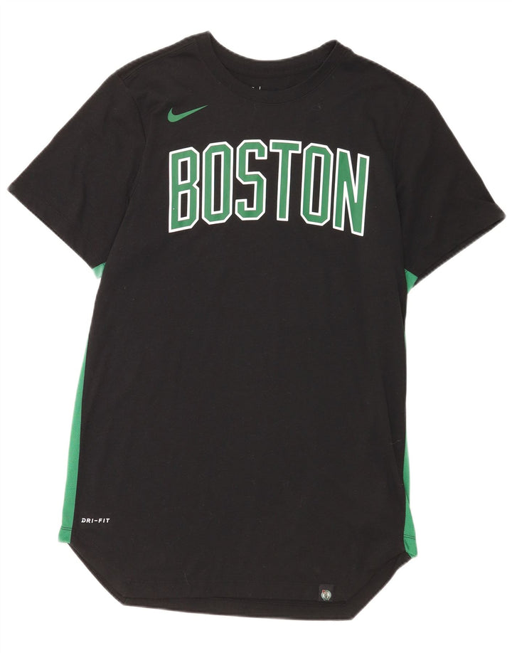 Nike Mens Boston Celtics Graphic T-Shirt Top Medium Black Polyester