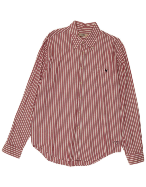 Avirex Mens Shirt XL Red Pinstripe Cotton