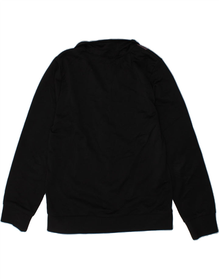 ADIDAS Boys Graphic Tracksuit Top Jacket 7-8 Years Small Black Polyester Vintage Adidas and Second-Hand Adidas from Messina Hembry 