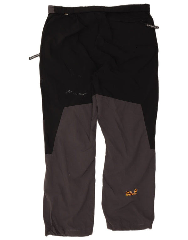 Jack Wolfskin Mens Straight Casual Trousers W34 L28 Grey Colourblock