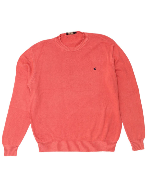 Brooksfield Mens Crew Neck Jumper Sweater IT 54 XL Pink
