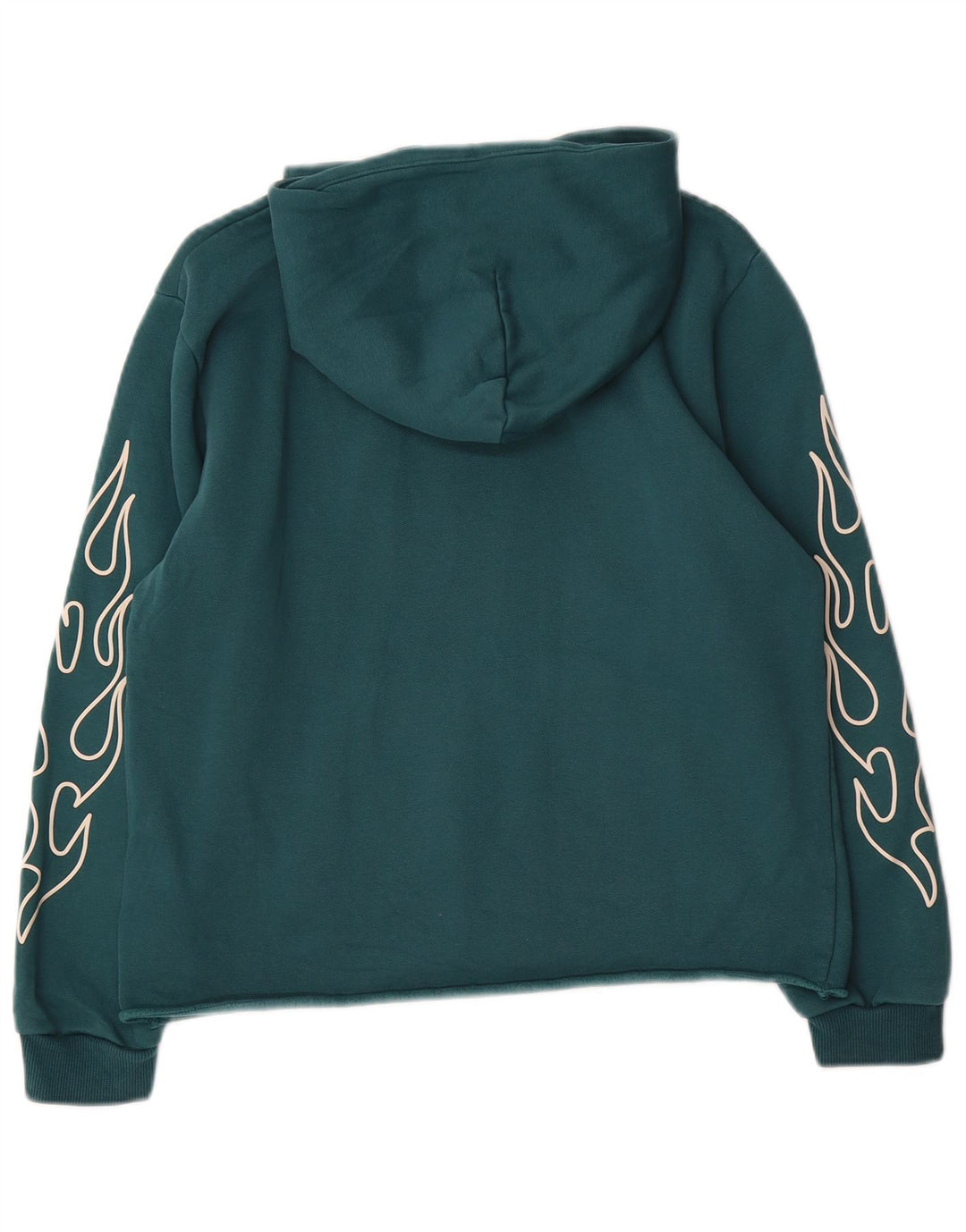 PUMA Girls Loose Fit Graphic Hoodie Jumper 13-14 Years Green Cotton