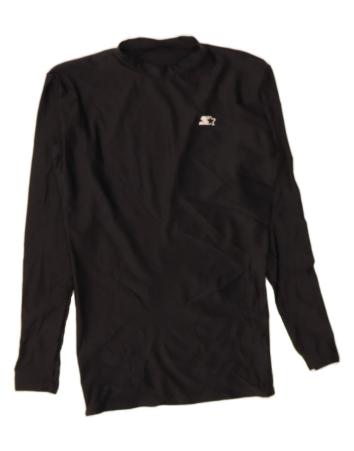STARTER Womens Top Long Sleeve UK 14 Large Black Polyester Vintage Starter and Second-Hand Starter from Messina Hembry 