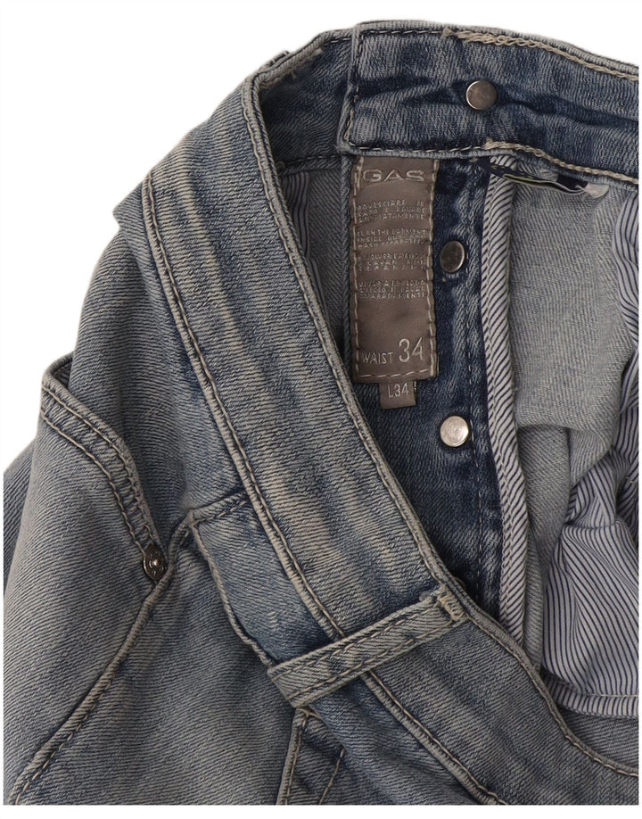 Gas Mens Slim Jeans W34 L34 Blue