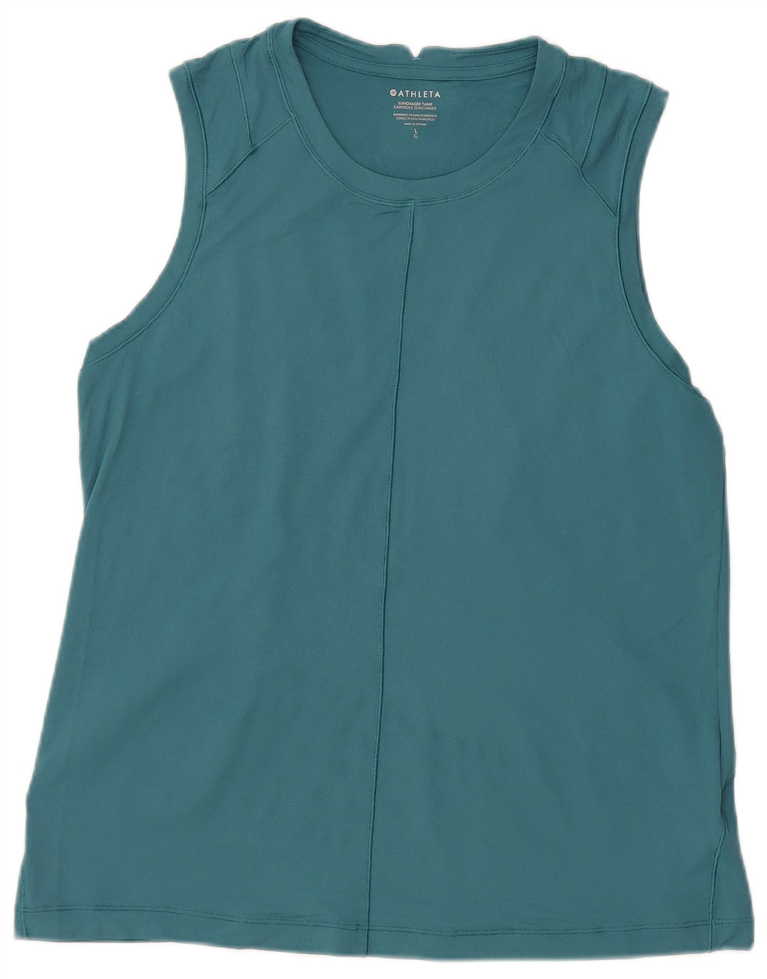 Athleta Womens Vest Top UK 14 Large Blue Polyester