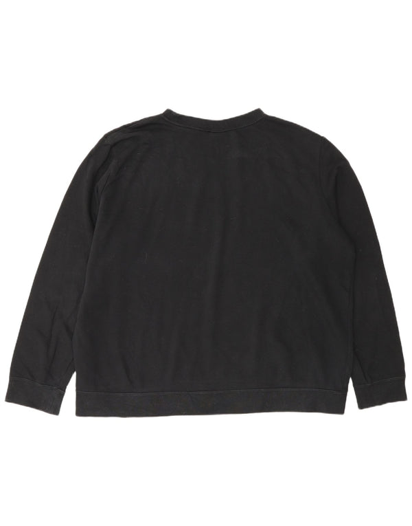 Nike Womens Oversized Sweatshirt Jumper UK 18 XL Black Cotton