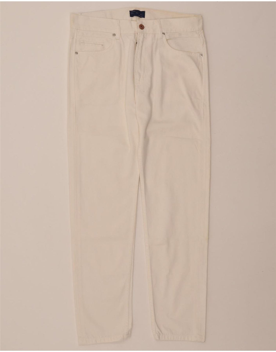 ZARA Mens Slim Jeans EU 40 Medium W31 L28 Off White Cotton