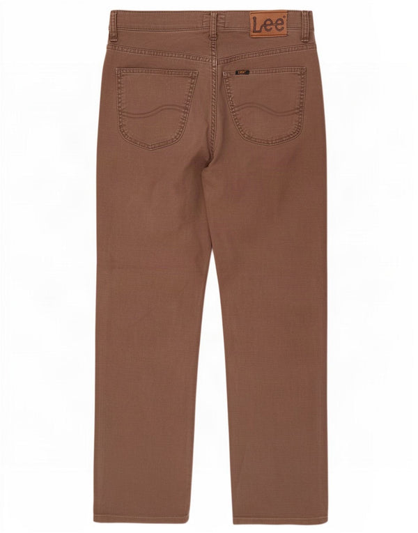 Lee Mens Straight Jeans W32 L34 Brown Cotton