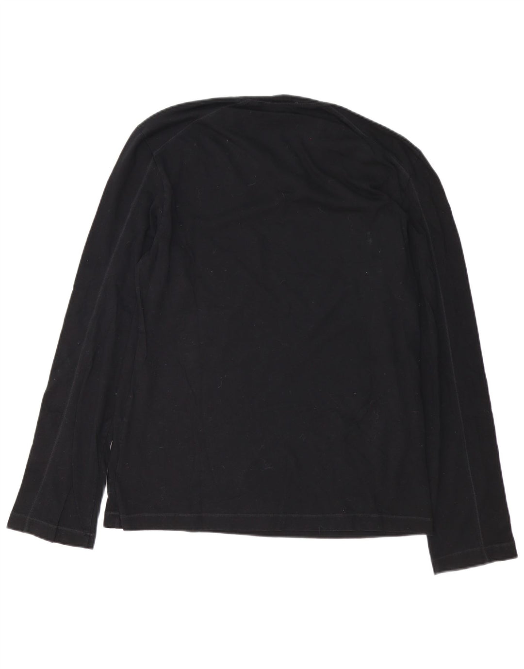 Iceberg Mens Graphic Top Long Sleeve Large Black Cotton