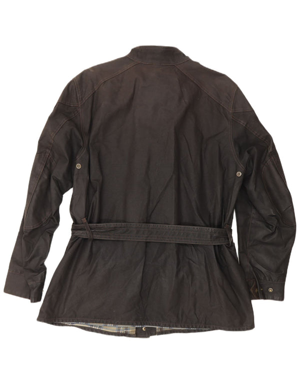 Belstaff Mens Waxed Cotton Jacket UK 40 Large Brown Cotton