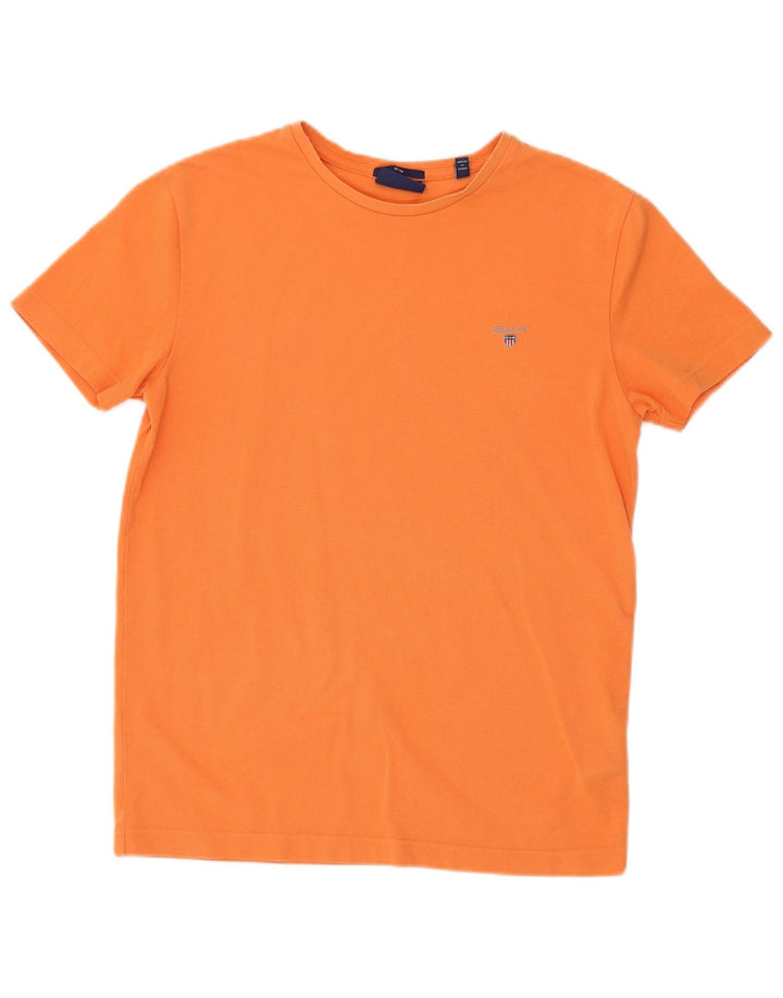 Gant Mens Slim Fit T-Shirt Top Medium Orange Cotton