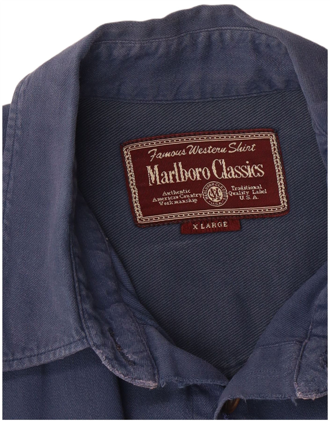 Marlboro Classics Mens Shirt XL Blue