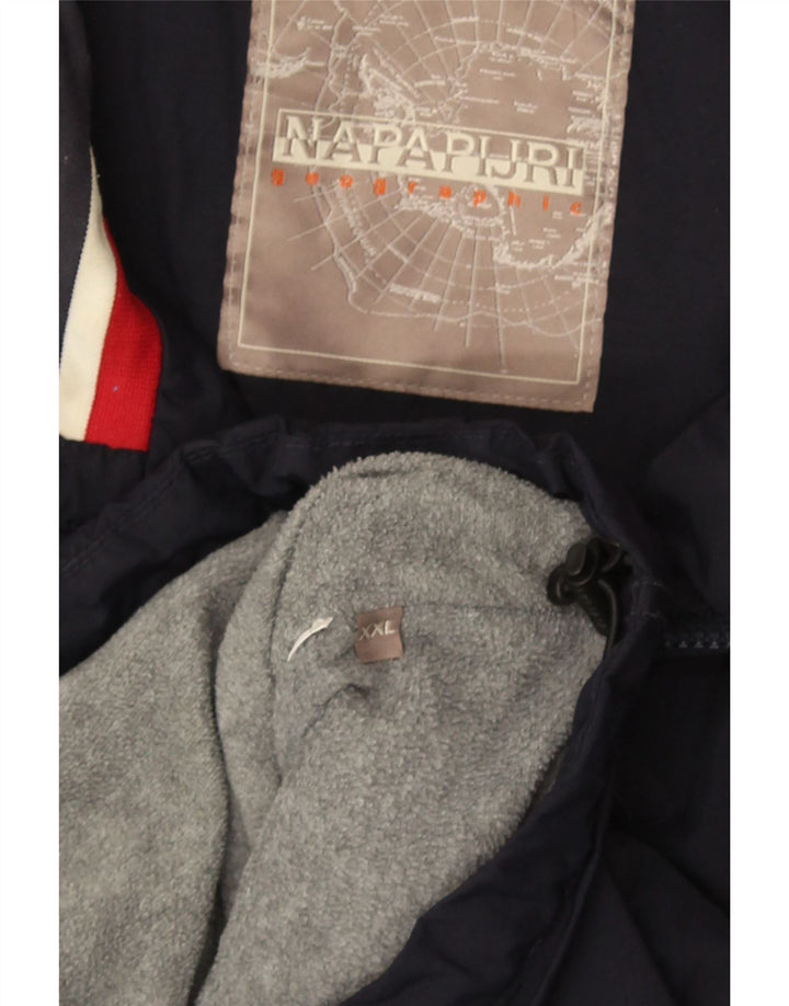 Napapijri Mens Bomber Jacket UK 44 2XL Navy Blue