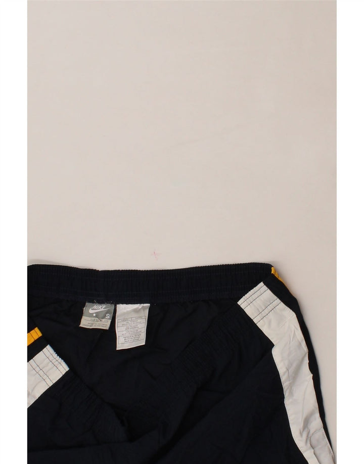 NIKE Womens Sport Shorts US 4/6 Small  Navy Blue Colourblock Polyester Vintage Nike and Second-Hand Nike from Messina Hembry 