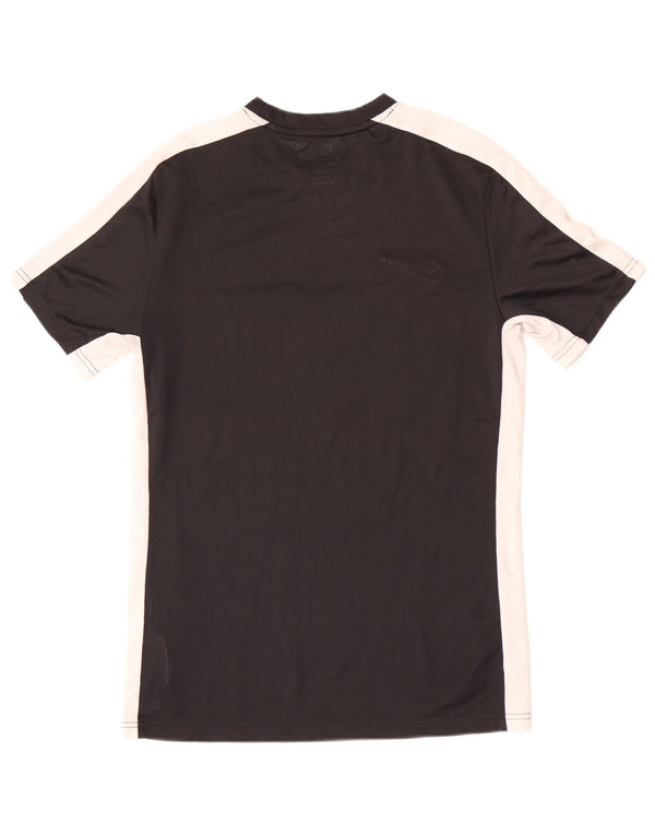 Nike Womens Dri Fit Slim T-Shirt Top UK 12 Medium Black Colourblock